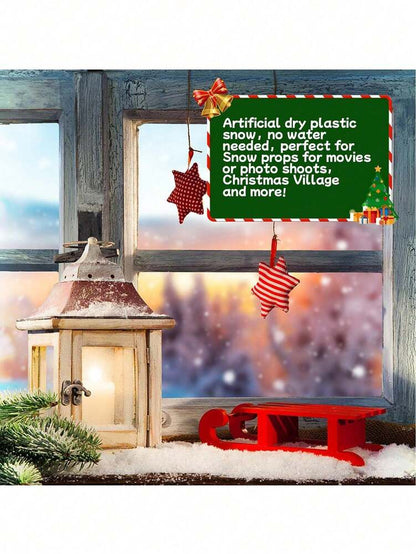 500g Artificial Snowflake Powder, Realistic Dry Snow for Photo Props, Christmas Trees, and Winter Scene Decorations for Parties or Offices