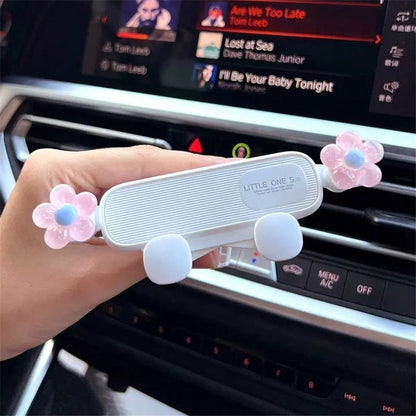 1pc Cartoon Car Phone Holder, Air Vent Mount Stand for iPhone & Android, Cute Car Accessory for Navigation & Hands-Free Use