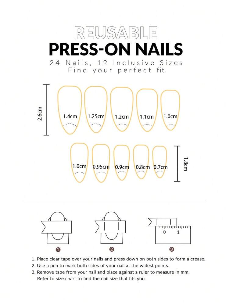 24pcs Long Almond Press On Nails, French Tips With Bow And Star Decor, Elegant Full Cover Acrylic Nails With Tape & File For Women Girls