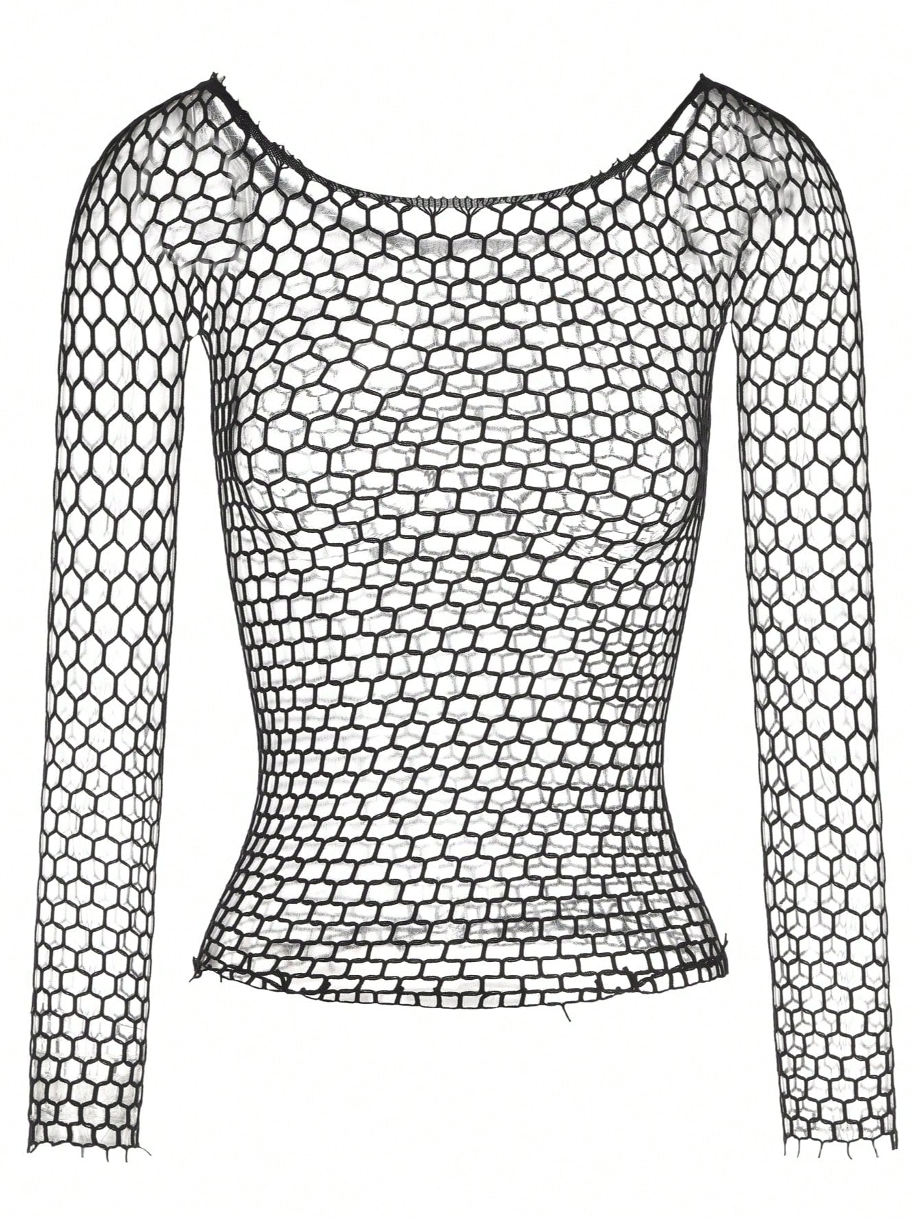Plus Size Sheer Mesh Nightgown Elastic Sexy Lingerie Sleepwear