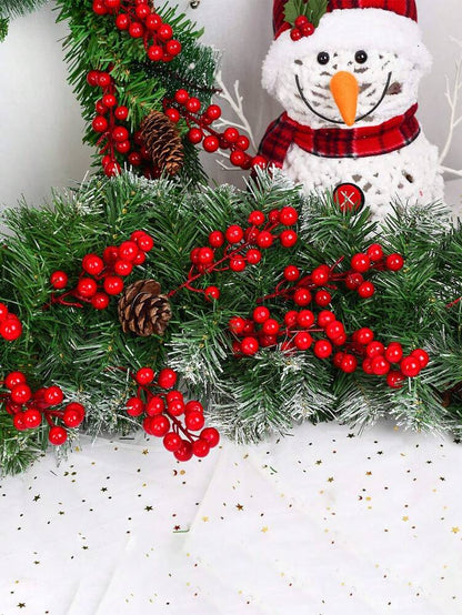 30/20/10/1pcs Artificial Red Berry Stems, Decorative Pip Berry Sprays for DIY Wreaths, Christmas Ornaments, and Winter Floral Arrangements