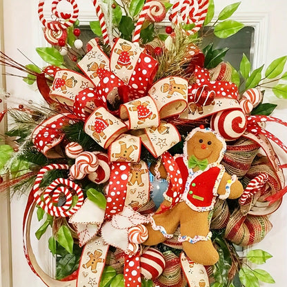 1–2 Rolls Wired Red and Burlap Christmas Ribbon, 2.5-Inch Wide Decorative Bow Ribbon for Wreaths, DIY Crafts, Gift Wrapping, and Home Holiday Decor