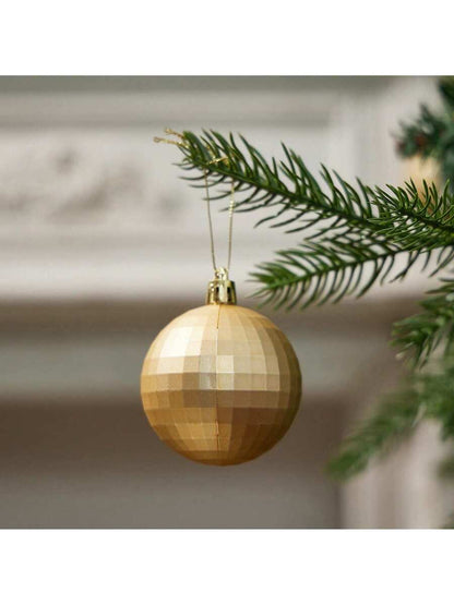 44pcs Sequined Christmas Tree Ball Ornaments, Glitter Decorative Holiday Tree Baubles, Perfect for Christmas Parties and Home Decoration