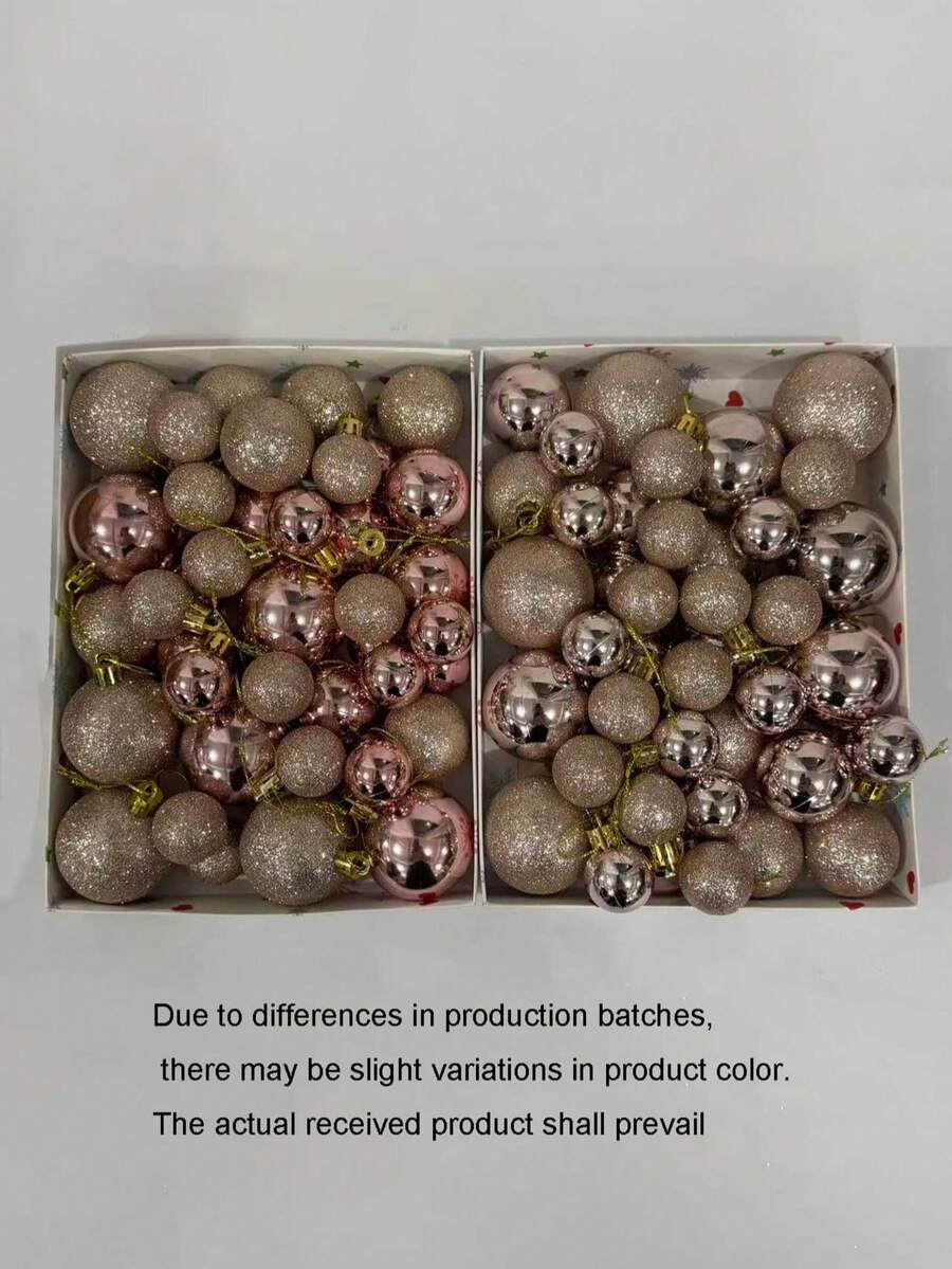 44-Piece Christmas Ball Ornament Set, Shatterproof Hanging Baubles for Christmas Tree, Wedding or Office Decor, Multi-Size Holiday Decorations