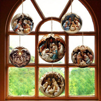 12-Piece Wooden Nativity Scene Set, Hand-Carved Christmas Manger Figures for Table & Shelf Display, Rustic Religious Holiday Home Decor Gift