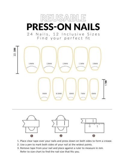 24pcs Medium Almond Matte Press On Nails, Solid Color White Black Pink Blue Multi Tone Set, Full Coverage Nails For Women And Girls