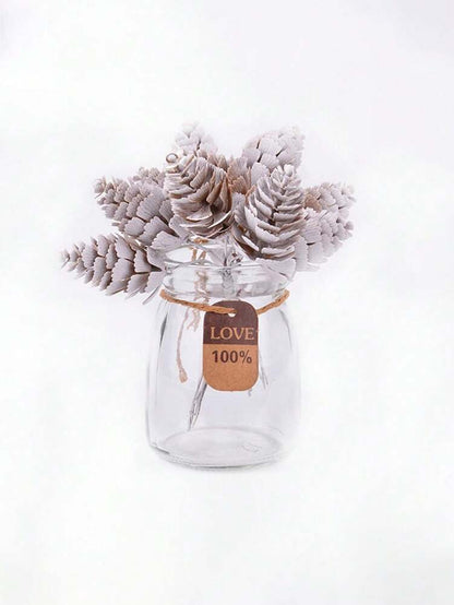 White Artificial Pinecones Set (10/30pcs), Decorative Pieces for DIY Christmas Wreaths, Bouquets & Winter Holiday Home Decor