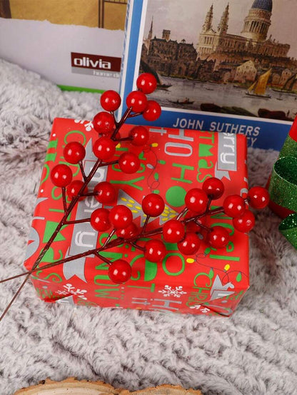 30/20/10/1pcs Artificial Red Berry Stems, Decorative Pip Berry Sprays for DIY Wreaths, Christmas Ornaments, and Winter Floral Arrangements