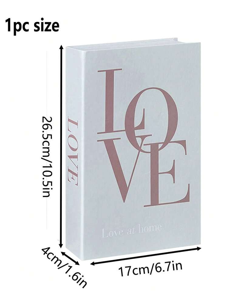 3pcs LOVE AT HOME Decorative Books Set, Stylish Faux Book Ornaments for Coffee Table, Shelf or Office Decor, Creative Living Room Display Props