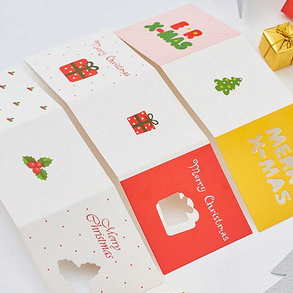 24pcs Mini Christmas Greeting Cards Set, Embossed Santa Claus Design with Envelopes, Perfect for Holiday Wishes, Gifts, and Festive Messages