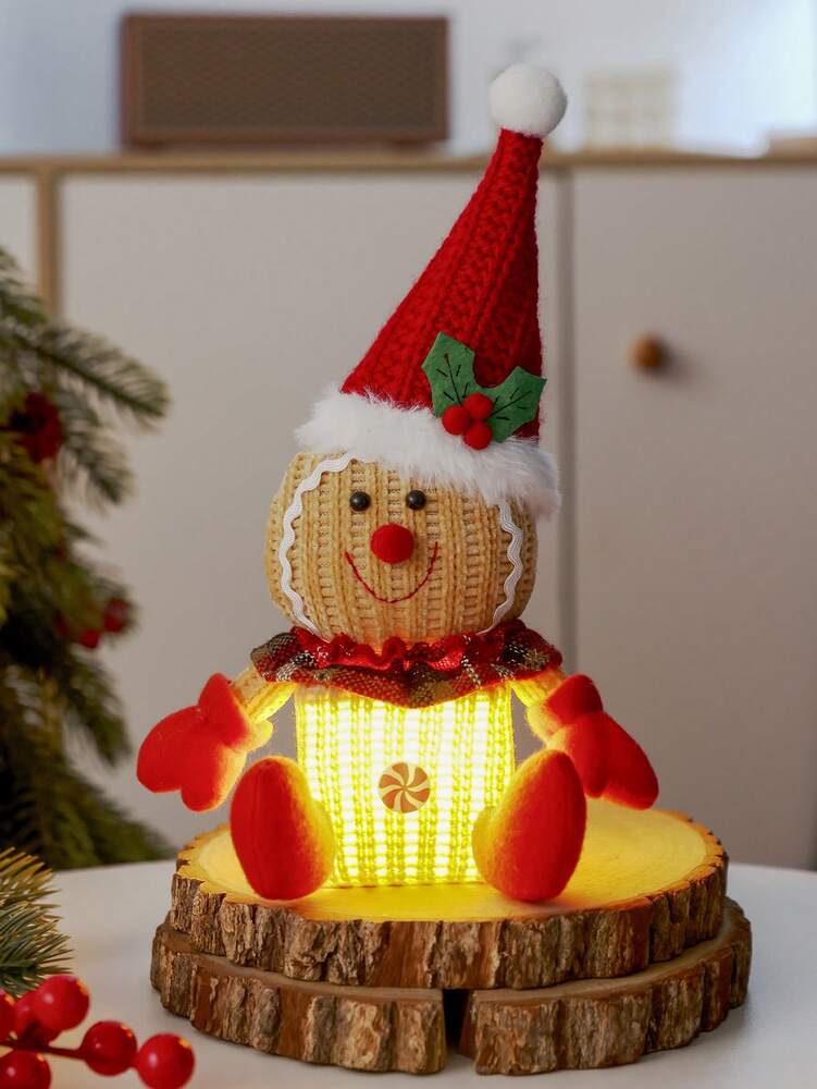 Gingerbread Man Christmas Decorations, Two Adorable Styles for Tabletop or Fireplace Display, Festive Holiday Ornaments for Home Decor