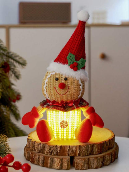 Gingerbread Man Christmas Decorations, Two Adorable Styles for Tabletop or Fireplace Display, Festive Holiday Ornaments for Home Decor