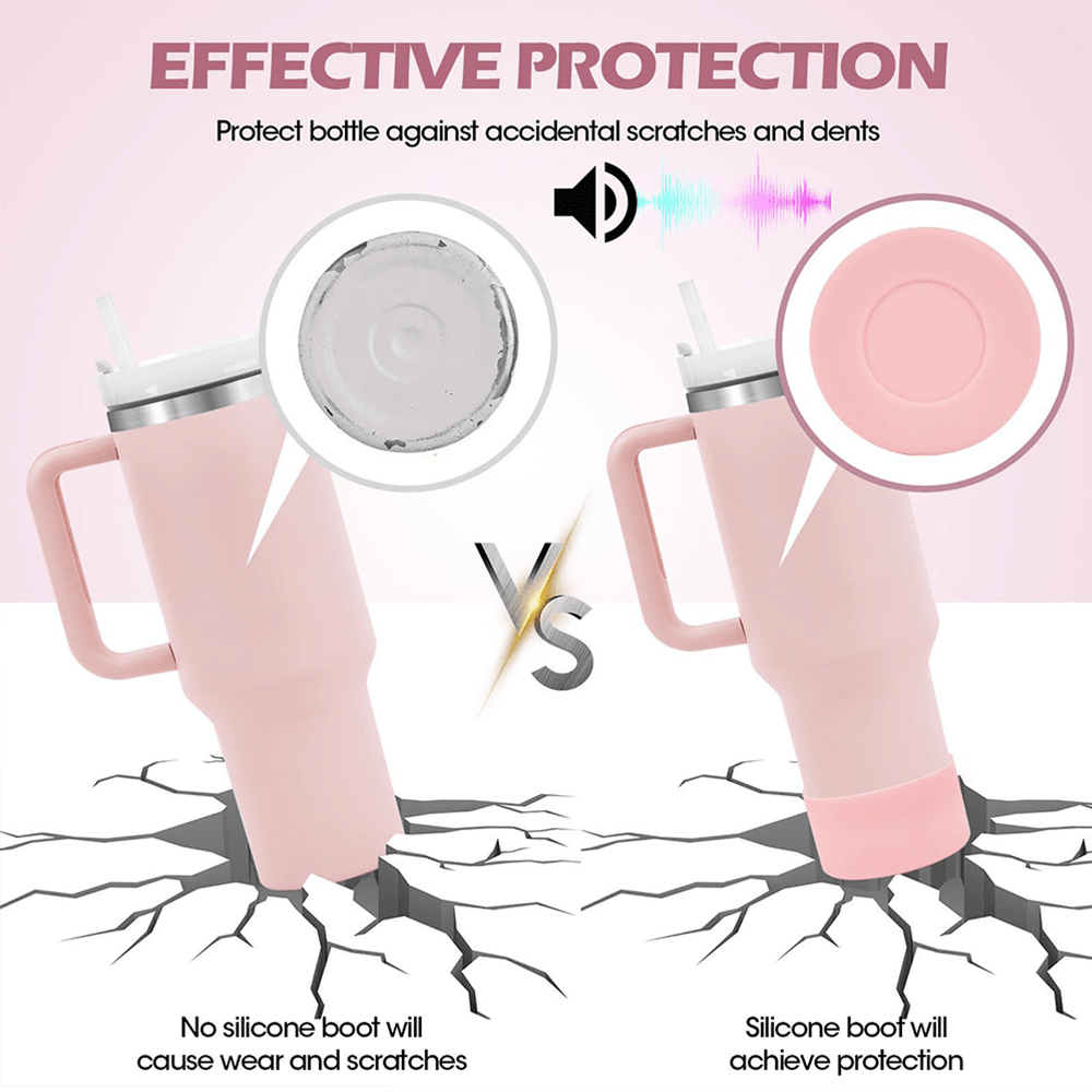 Cup Decoration Accessories, 8–9mm Straw Cap & Silicone Boots Set for 30/40oz Tumblers, Cute DIY Cup Accessories