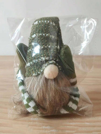 Christmas Faceless Gnome Doll with Spiral Hair, Cute Sitting Elf Decoration for Desks, Tables & Holiday Home or Office Decor