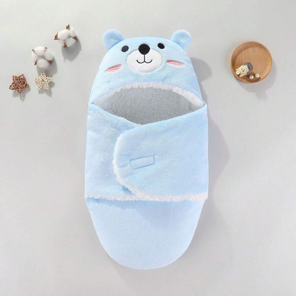 1pc Soft Plush Swaddle Blanket for Infants, Cozy Newborn Receiving Blanket Wrap for Boys and Girls 0–6 Months, Nursery Essential