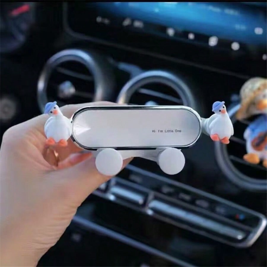 1pc Cartoon Car Phone Holder, Air Vent Mount Stand for iPhone & Android, Cute Car Accessory for Navigation & Hands-Free Use