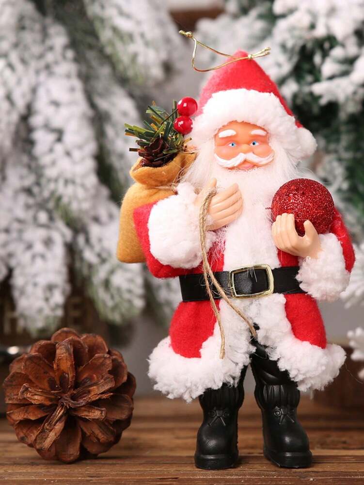 Standing Santa Claus Resin Figurine, Festive Christmas Ornament, Perfect Gift for Holiday Displays, Home, or Office Room Decorations