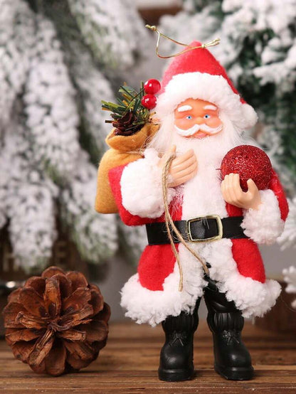 Standing Santa Claus Resin Figurine, Festive Christmas Ornament, Perfect Gift for Holiday Displays, Home, or Office Room Decorations