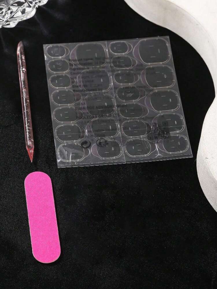 10pcs Christmas Nail Stickers With 3D Floral & Tree Design, Red And Green Glitter Nail Wraps, Long Lasting Press On Nails Gift Set For Women