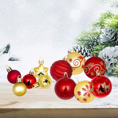 44pcs Sequined Christmas Tree Ball Ornaments, Glitter Decorative Holiday Tree Baubles, Perfect for Christmas Parties and Home Decoration