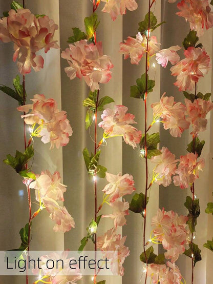 30LED Sakura Vine Light, Artificial Cherry Blossom String Light for Wall Hanging, Bedroom, Wedding or Party Decor, Romantic Home Decoration