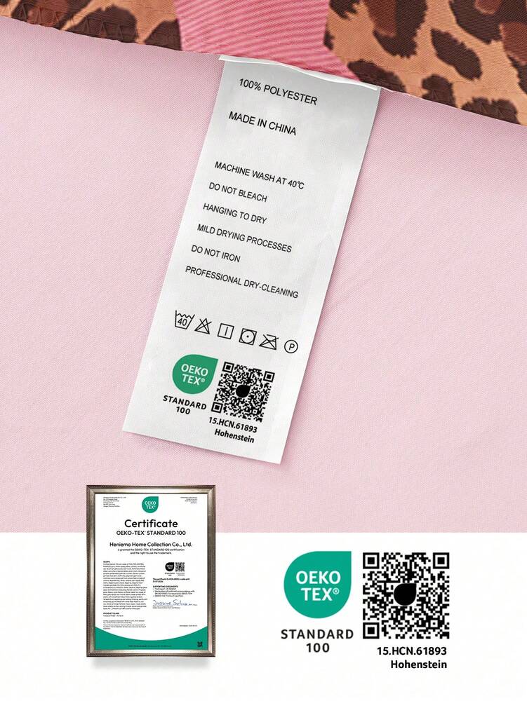 1pc Leopard Print Heart-Shaped Throw Pillow, Romantic French Ruffle Design, Decorative Cushion for Sofa, Bedroom or Living Room, OEKO-TEX Certified