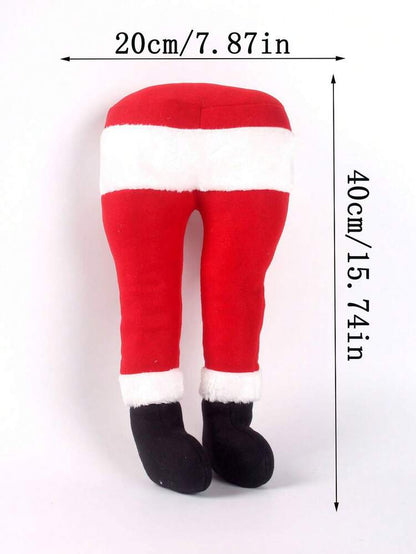 Christmas Elf Legs Tree Topper Decoration, Plush Stuffed Elf Body Ornament for Holiday Trees, Fun Fireplace and Party Decor for Home or Office