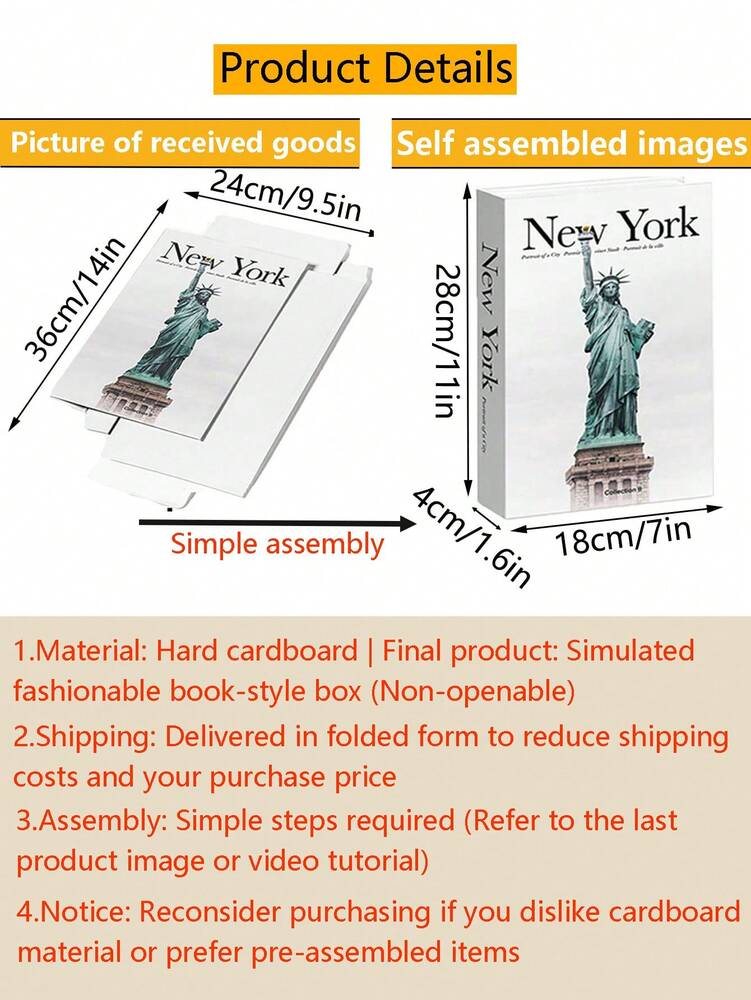 3pcs LOVE AT HOME Decorative Books Set, Stylish Faux Book Ornaments for Coffee Table, Shelf or Office Decor, Creative Living Room Display Props