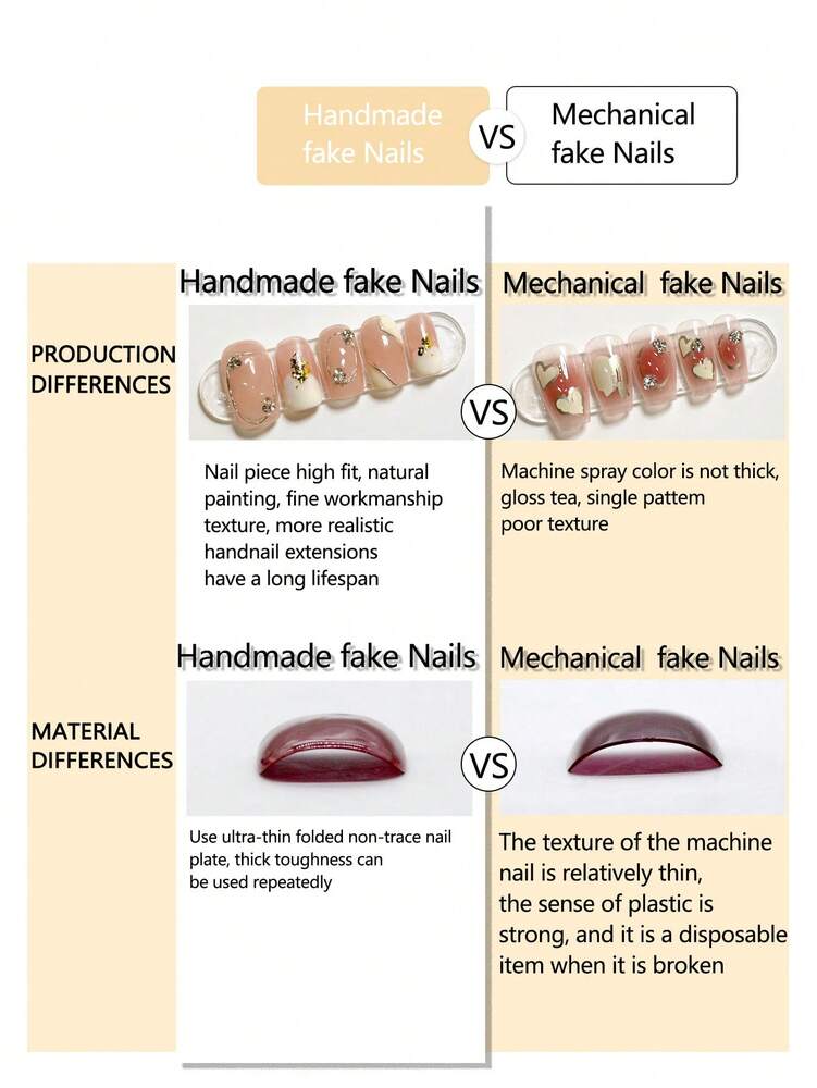 10pcs Medium Oval Press On Nails, Red And White Christmas Theme With Snowflakes Hearts And Bows, Handmade Acrylic Nail Set With Glue & File