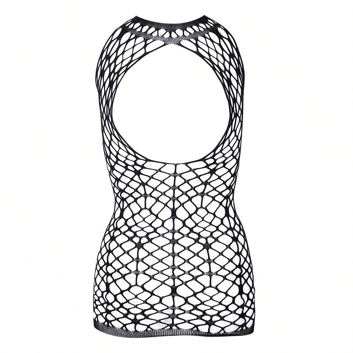 Fishnet Mesh Camisole Slip Dress Lace Jumpsuit
