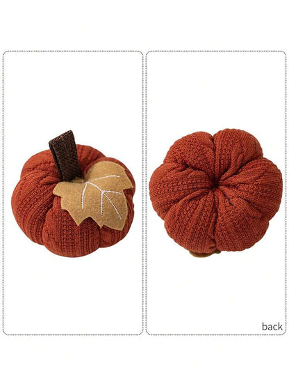 Knitted Orange Pumpkin Hanging Decoration, 1/3pcs Thanksgiving Harvest Ornaments for Home, Table, or Party Displays, Autumn and Fall Festival Decor
