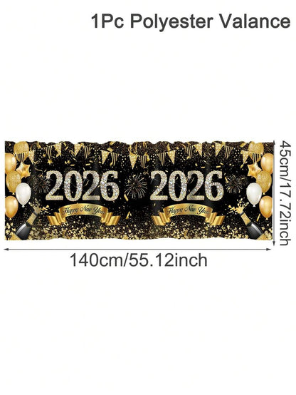 Santa Claus & Snowman Christmas Curtain Valance, 1–2 Piece Polyester Window Decor with Rod Pocket for Kitchen, Living Room or Bedroom