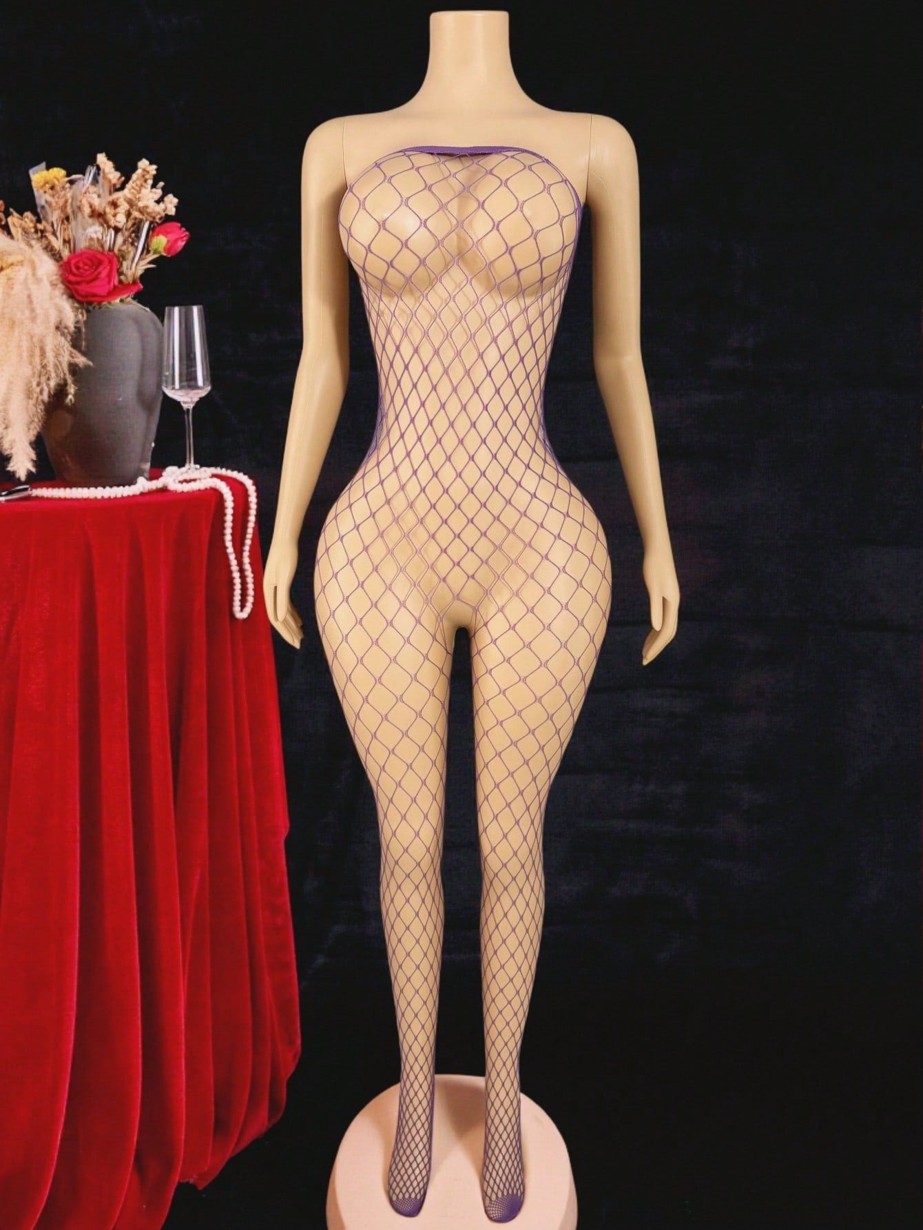 Sexy Hollow-Out Sheer Bodystocking