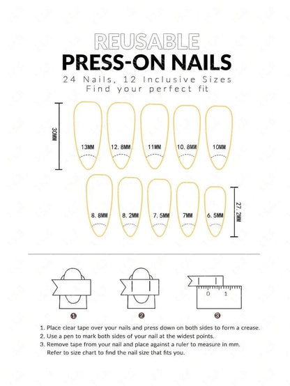 24pcs Long Stiletto French Press On Nails, White Red Cherry Pattern With 3D Bow And Pearl Decor, Romantic Bling Nail Set For Party Look