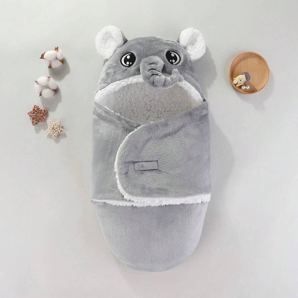 1pc Soft Plush Swaddle Blanket for Infants, Cozy Newborn Receiving Blanket Wrap for Boys and Girls 0–6 Months, Nursery Essential