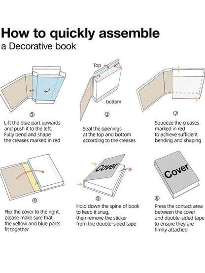 3pcs LOVE AT HOME Decorative Books Set, Stylish Faux Book Ornaments for Coffee Table, Shelf or Office Decor, Creative Living Room Display Props