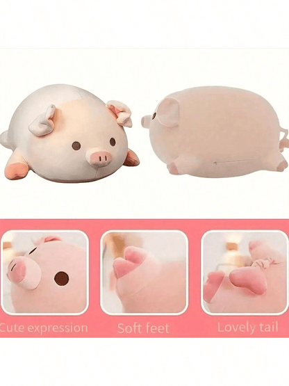 Cute Pink Pig Plush Doll, Soft Stuffed Animal Pillow for Room or Sofa Decoration