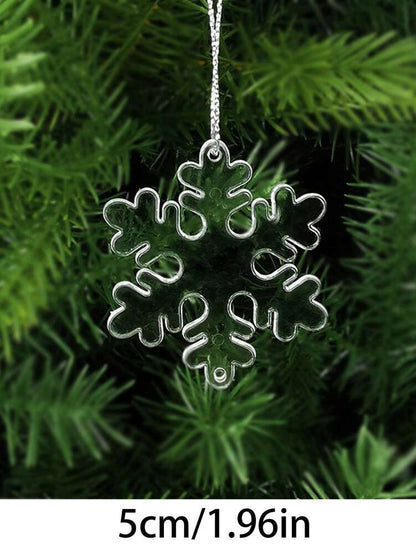 20-Piece Transparent Spiral Icicle Ornament Set, Artificial Christmas Tree Decorations for Home, Hanging DIY Crafts and Holiday Party Decor Accents