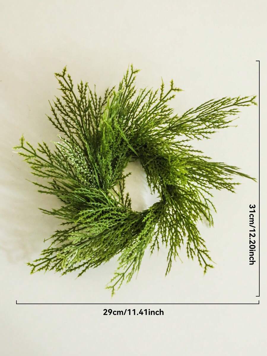 Christmas Candle Ring Holder with Red Flowers, Gold Berries & Greenery, Holiday Table Centerpiece