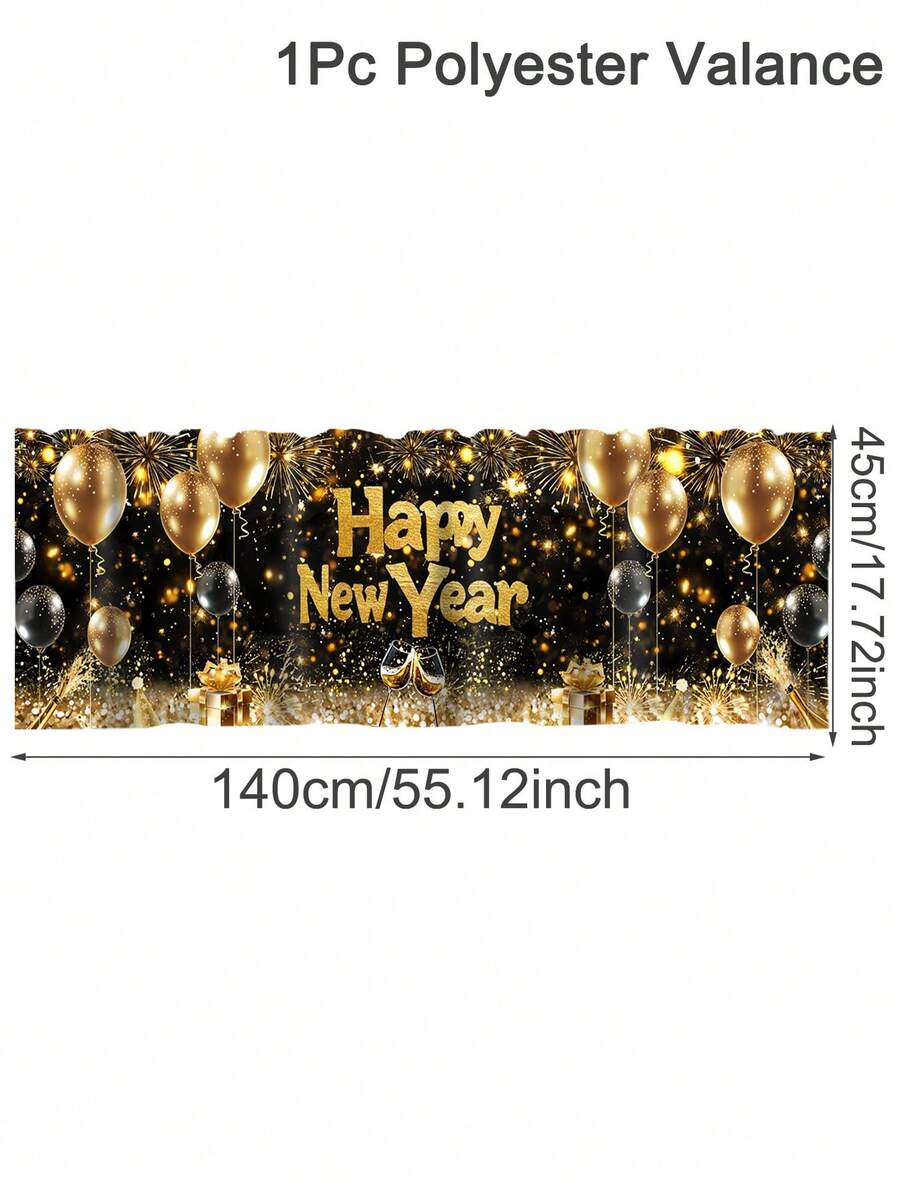 Santa Claus & Snowman Christmas Curtain Valance, 1–2 Piece Polyester Window Decor with Rod Pocket for Kitchen, Living Room or Bedroom