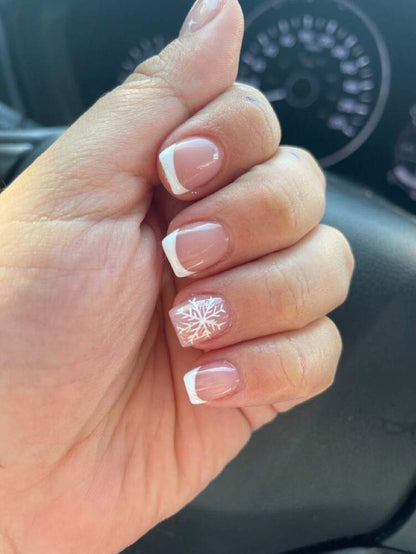 24pcs Short Press On Nails, Red And Green Candy Cane Christmas Design, False Nails For Women, Easy To Apply Holiday Nail Supplies