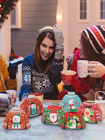 24-Piece DIY Christmas Gift Box Set, Small Festive Packaging Boxes for Presents, Party Favors, and Holiday Home Decorations