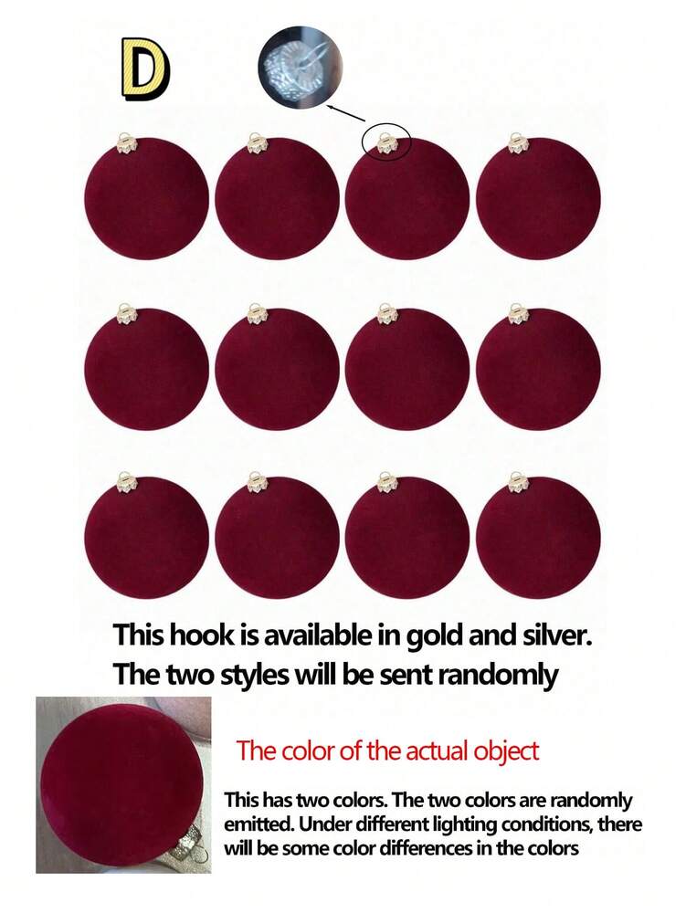 12pcs Velvet Flocked Christmas Decoration Balls, Drop-Proof Plastic Ornaments, Elegant Tree Baubles for Parties, Birthdays, or Holiday Photoshoots