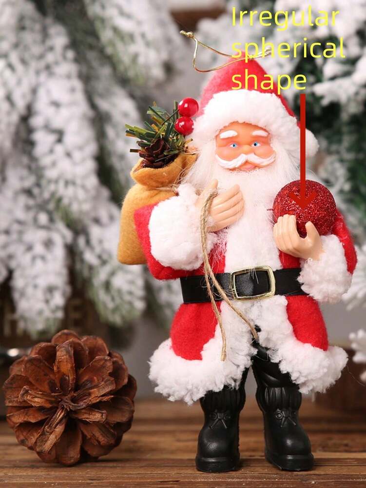 Standing Santa Claus Resin Figurine, Festive Christmas Ornament, Perfect Gift for Holiday Displays, Home, or Office Room Decorations